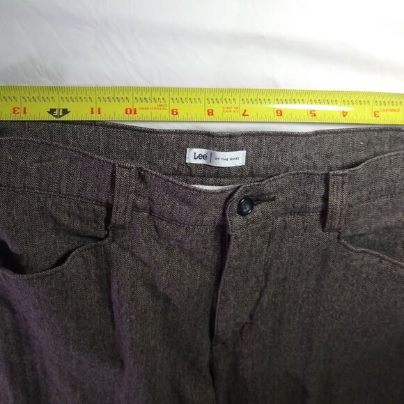 Vintage Lee size 10   brown herringbone-tweed   pant/slacks/trousers - Picture 8 of 16
